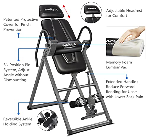 Innova ITX9700 Inversion Table with Memory Foam Lumbar Pad