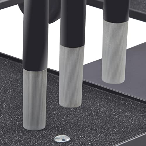 Safco Next Stacking Chair Set of 4, Black Plastic Seat, Steel Frame