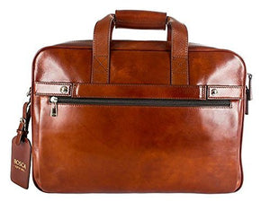 Bosca Men's Single Gusset Stringer Bag Dark Brown One Size