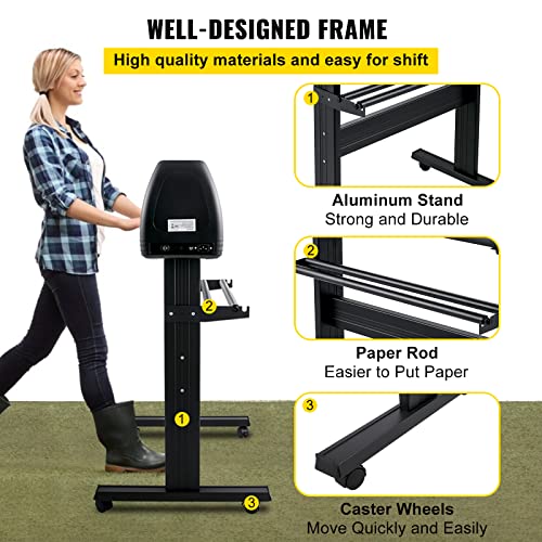 VEVOR Vinyl Cutter Machine 34in LED Plotter Printer Floor Stand