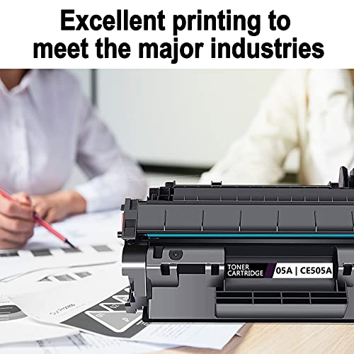 Compatible Toner Cartridge Replacement for HP 05A Toner 05A CE505A Pro P2055 P2055d P2055dn P2055x P2035 P2035n Printer Toner (Black, 10-Pack)