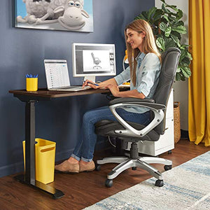 Serta Creativity Electric Height Adjustable Desk, 47" Inch Wood Desktop Sit Stand Table for Office, Work from Home Furniture, Easy to Assemble, Dark Brown