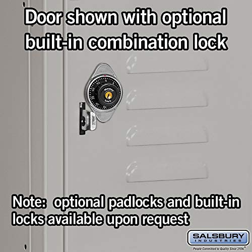 Salsbury Industries 5-Tier Box Style Metal Locker, 5-Feet High, 12-Inch Deep, Gray