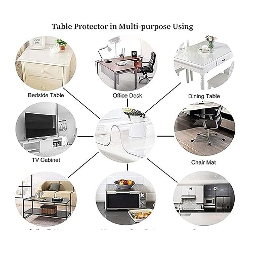 HOBBOY Clear Plastic Hard-Floor Chair Mat for Hardwood Floors, Waterproof, Non-Skid - 170-200cm Width