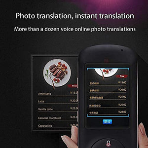 UsmAsk Smart Language Translator Device, 2.4 Inch Touch Screen, 28 Languages WiFi Pocket Electronic Translators Learning (Black)