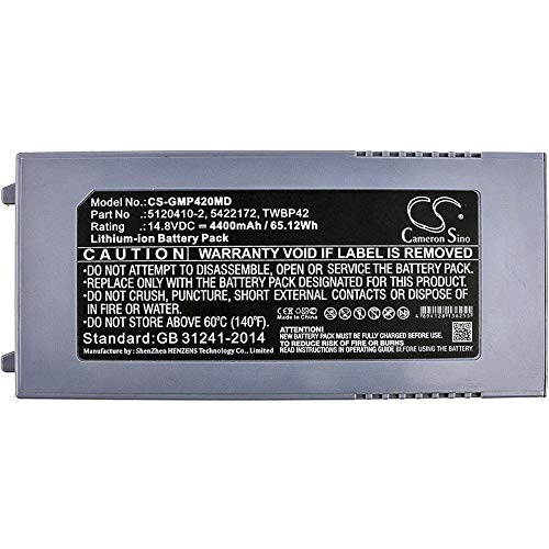 XSPLENDOR 4400mAh Replacement Battery for GE Logiq E/I Ultrasound Machines - Part NO 5120410-2, 5422172, TWBP42