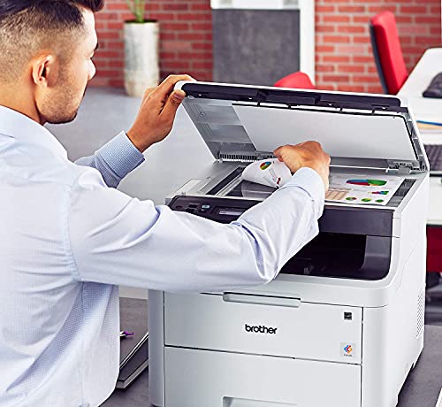 Brother Premium HL L32 Series Compact All-in-One Digital Color Printer I Print Copy Scan I Wireless I Mobile Printing I Auto 2-Sided Printing I 25 PPM I 250 Sheets/Tray + Delca HDMI Cable