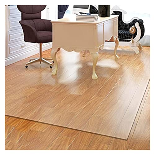YUYI Clear PVC Desk Chair Mat - Non-Slip Office Carpet Floor Protector - 1.5mm, Various Sizes