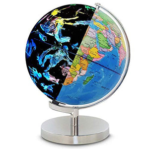 HXHBD Globes Light Up Globe for Kids & Adults Interactive Earth Globe Makes Great Educational Toys Office Supplies Teacher Desk Décor Globes of The World with Stand (Blue O/33