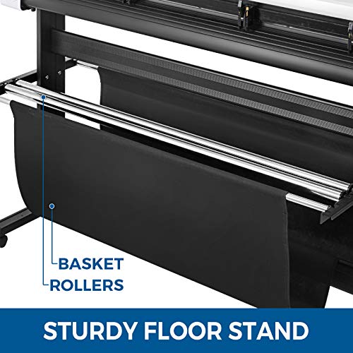 VEVOR Vinyl Cutter 53 Inch Vinyl Cutter Machine Semi-Automatic DIY Vinyl Printer Cutter Machine Manual Positioning Sign Cutting with Floor Stand Signmaster Software