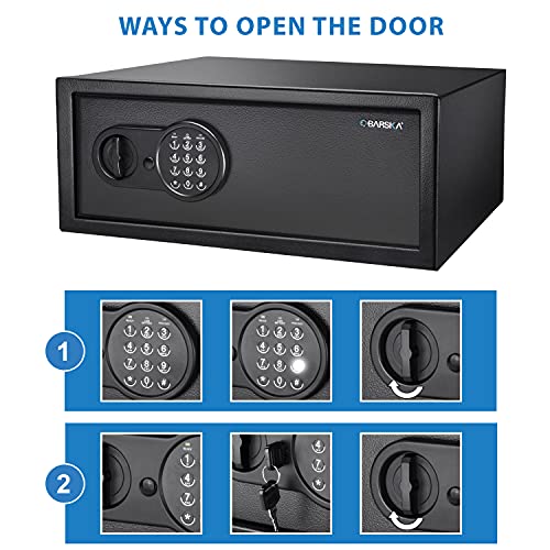Barska AX13090 Digital Keypad Security Safe Box 1.2 Cubic Ft , Black