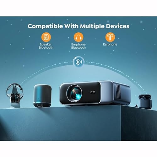 BAILAI Video Projector Native 1080P 500 ANSI - Autofocus/6D Keystone - 4K Supported