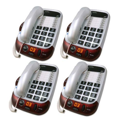 Clarity Alto Digital Extra Loud Big Button Speakerphone- Packs (4 Pack)