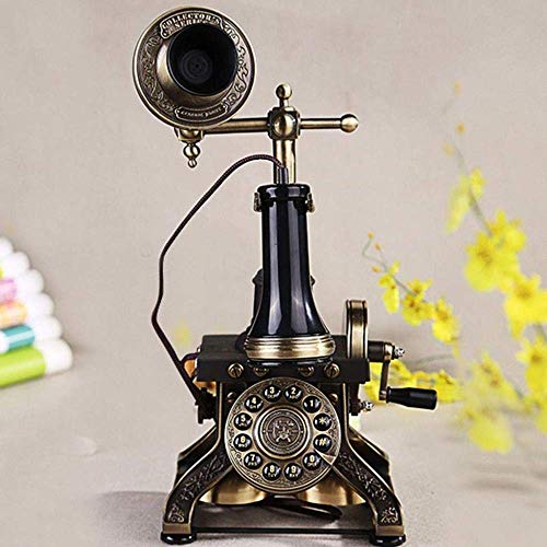 TEmkin Landline Telephone - Retro Rotary/Button Fixed Home Phone