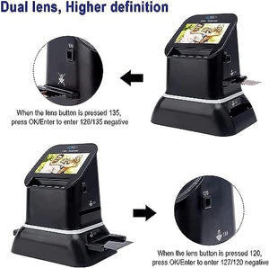 MAHWER High Resolution Film Scanner, Convert Negative & Slides to Digital JPEG, 4.3 Inch LCD Screen