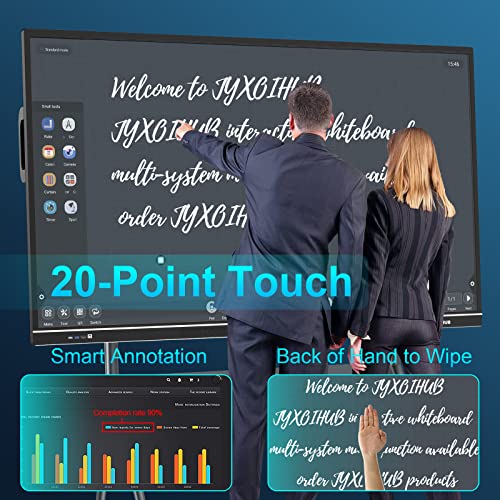 JYXOIHUB 86-inch Interactive Whiteboard with 4K UHD Touch Screen - Dual System Conference Board