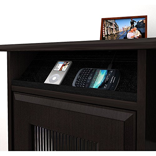 Bush Furniture Cabot L Shaped Desk with Hutch and Lateral File Cabinet in Espresso Oak