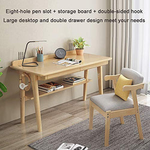 Desk Home Solid Wood Computer, Simple Modern Office Workstation, Bedroom Student Writing Game Table, Suitable for Home, Office