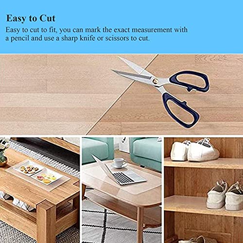 ALASSE Transparent Plastic Carpet Protector - 1.5mm Height, Scratch Resistant, Heavy Duty Cover (Size: 130x8')