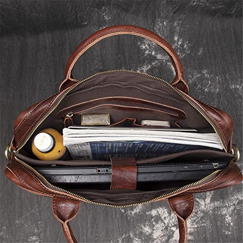 WALNUTA Men's Briefcase Business Handbag Large Capacity Computer Bag Business Travel Men's Bag Crossbody (Color : B, Size : 40 * 8 * 31cm)
