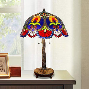 LIUCHUNYANSH Tiffany Lamp Stained Glass Shade Desk Reading Light