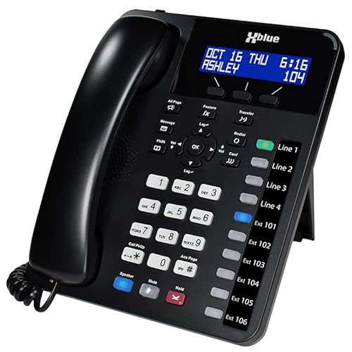 Xblue X16 Plus Small Business Phone System Bundle with (8) XD10 Digital Phones - (6) Outside Line & (16) Digital Phones - Auto Attendant, Voicemail, Caller ID