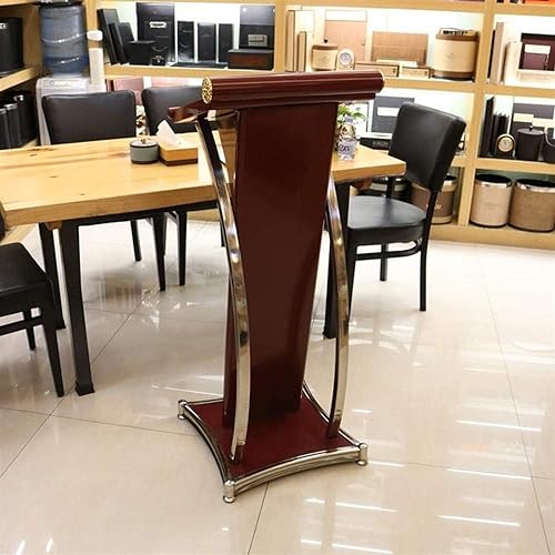 SMuCkS Wooden Podium Lectern Stand for Churches - White, Size (White)