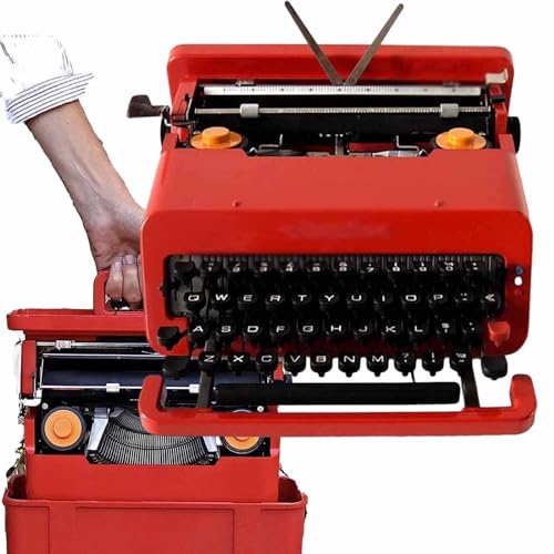 Quepiem Typewriter Machine - Mechanical English Manual Typewriter with Portable Case