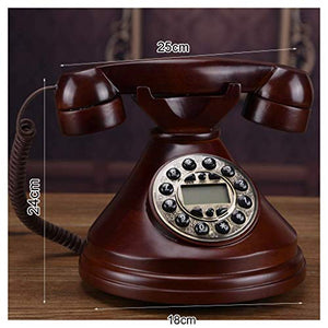 TEmkin Solid Wood Retro Antique Telephone - European/American Home/Office Landline Phone