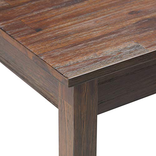 SIMPLIHOME Monroe SOLID WOOD Rustic Modern 60 inch Home Office Desk, Writing Table, Workstation, Study Table Furniture in Distressed Charcoal Brown