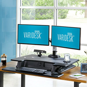 VARIDESK – Height Adjustable Standing Desk Converter - ProPlus 36 Electric & PowerHub – Stand Up Desk for Dual Monitors