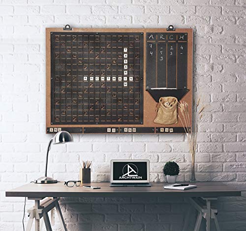 TUBİBU Unique Wall Decor, Message Board, Convenient to Play Scrabble, Extraordinary Gift, Wall Decor, Wall Art (Word Game)