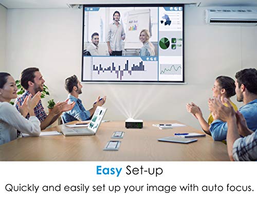 Optoma ML1050ST+ Portable LED WUXGA Support Mini Projector with Short Throw and Auto Focus for Office Presentations and Movies at Home