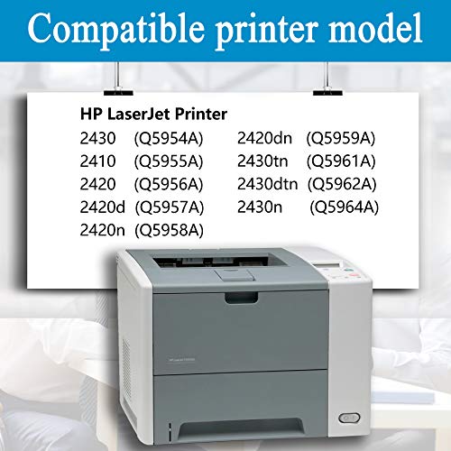 High Yield Cartridge 11A | Q6511A Toner Cartridge Replacement for HP 2430 (Q5954A) 2420d (Q5957A) 2420n (Q5958A) 2430dtn (Q5962A) 2430n (Q5964A) Printer Toner Cartridge (2-Pack Black)