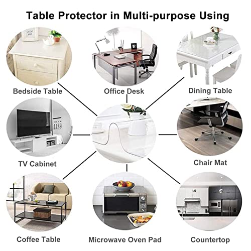 JYDQM Clear Vinyl Plastic Floor Runner Protector Pad - Anti-Slip Waterproof Eco-Friendly Mat (1.5x7m)