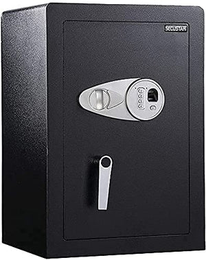 SECUSTAR Security Biometric Fingerprint Safe, Steel Lock Box Safe High-End Closet Safe for Home / Office / Hotel, Secure Handgun, Ammo,Documents, Jewelry, Medicine,Cigar and More Valuables.