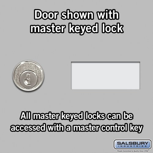Salsbury Industries 19038-09ARK Cell Phone-3 Unit Recessed Mounted-Master Keyed Locks with 8-Inch Diameter Compartments, Aluminum