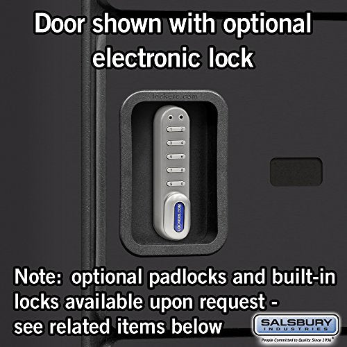 Salsbury Industries 6-Tier Box Style Designer Wood Locker, 6-Feet High, 18-Inch Deep, Black