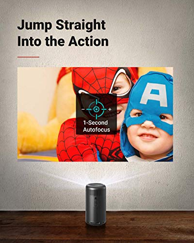 Nebula Capsule II Smart Mini Projector, by Anker, Palm-Sized 200 ANSI Lumen 720p HD Portable Projector with Wi-Fi, DLP, 8W Speaker, 100 Inch Picture, 5,000+ Apps, Movie Projector, Home Entertainment