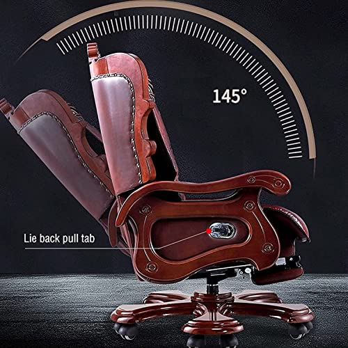 Generic Electric Massage Office Chair with Footstool - Brown
