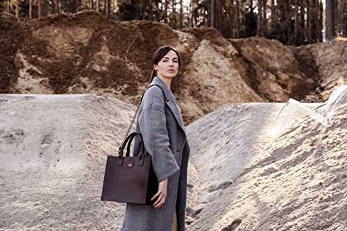 Leather Tote Bag Full Grain Leather Handbag for Women and Men Satchel Top Handle Bag - Time Resistance (Matte Brown)