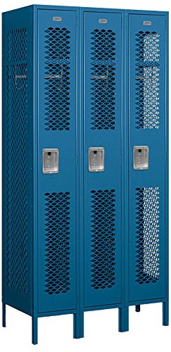 Salsbury Industries 71368BL-U Single Tier 36-Inch Wide 6-Feet High 18-Inch Deep Unassembled Vented Metal Locker, Blue