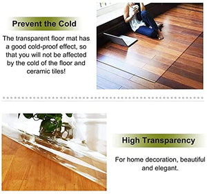 HOBBOY Transparent PVC Chair Mat for Hard-Floor & Carpeted Floors - Non-Slip, Non-Scratch Runner Mat - Multiple Sizes