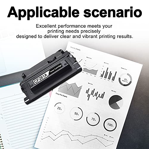 Compatible 81A Toner Cartridge Replacement for HP CF281A to use with Enterprise M630 MFP Series M606x M630h M604n M605n M605dn M606dn Printer Ink Cartridge (4 Pack, Black).