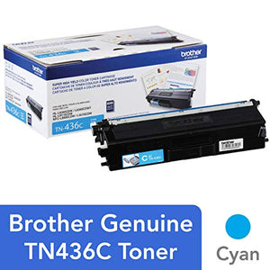 Brother Genuine Super High Yield Toner Cartridge, TN436C, Replacement Cyan Toner, Page Yield Up To 6,500 Pages, Amazon Dash Replenishment Cartridge, TN436