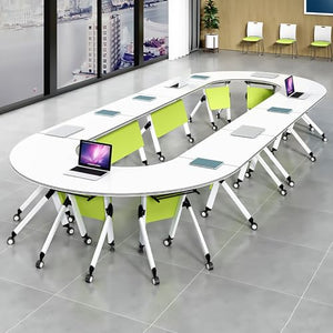 Ysjndasm Modern Office Folding Conference Training Table - 4 Pack