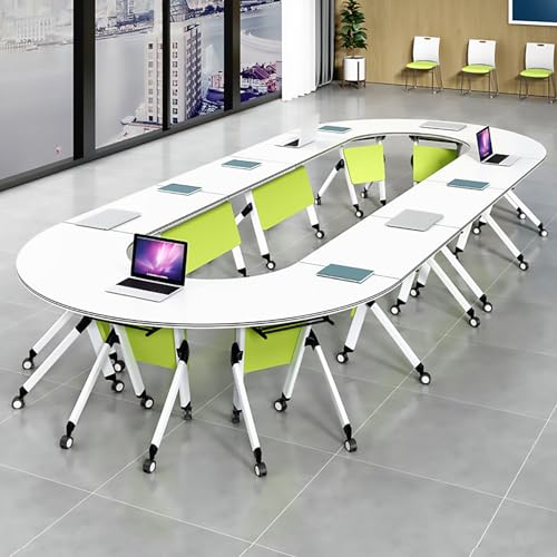 Ysjndasm Modern Office Folding Conference Training Table - 4 Pack