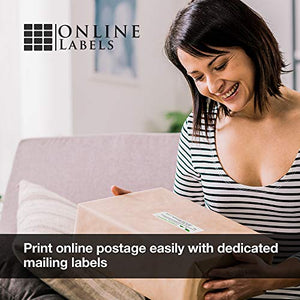 4 x 5 Rectangle Mailing Labels - Permanent, White Matte - Shipping, Wine, Product Labels - Pack of 8,000 Labels, 2,000 Sheets - Inkjet/Laser Printers - Online Labels