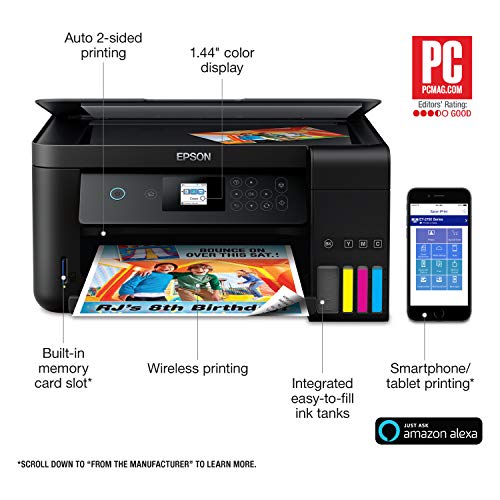 Epson Expression ET-2750 EcoTank Wireless Color All-in-One Supertank Printer with Scanner and Copier