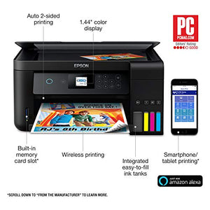 Epson Expression ET-2750 EcoTank Wireless Color All-in-One Supertank Printer with Scanner and Copier (Renewed)
